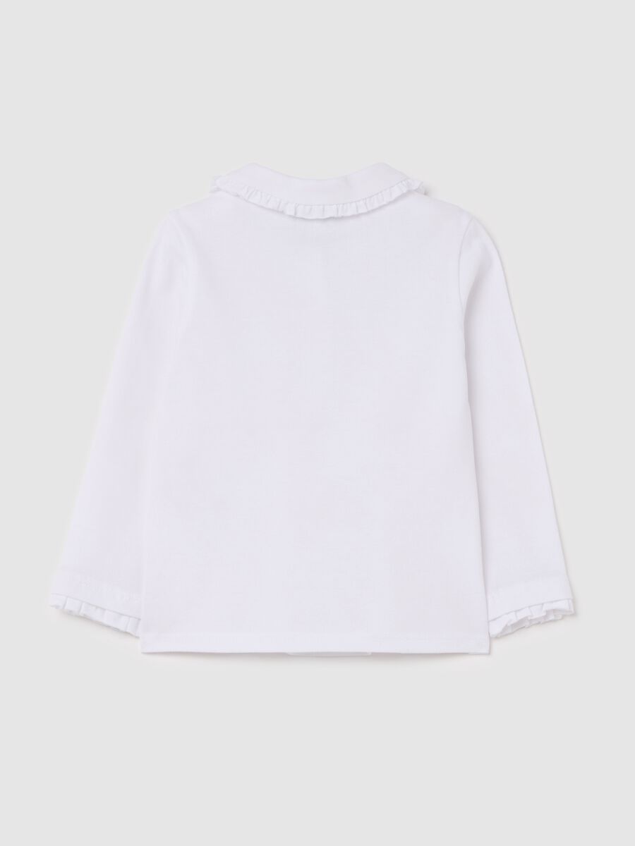 Polo in pique with ruffles_1