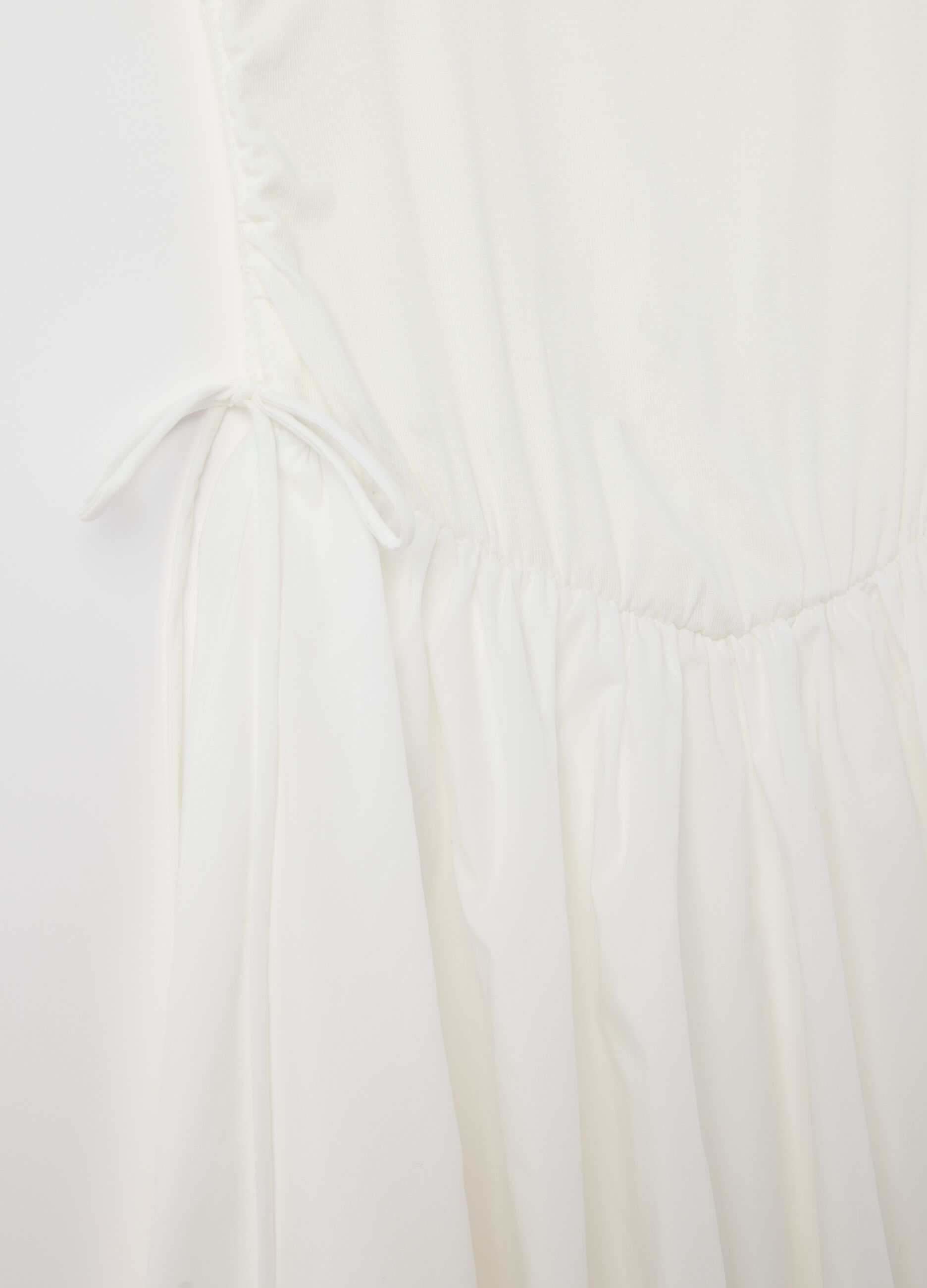 Abito lungo da donna in viscosa elasticizzata bianco regular fit