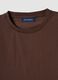 Brown short-sleeved cotton-blend T-shirt_5