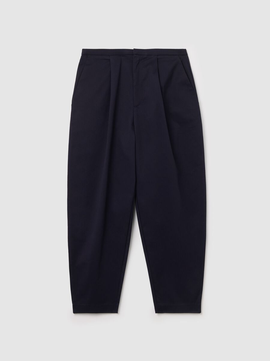 Balloon-fit trousers in stretch cotton_4