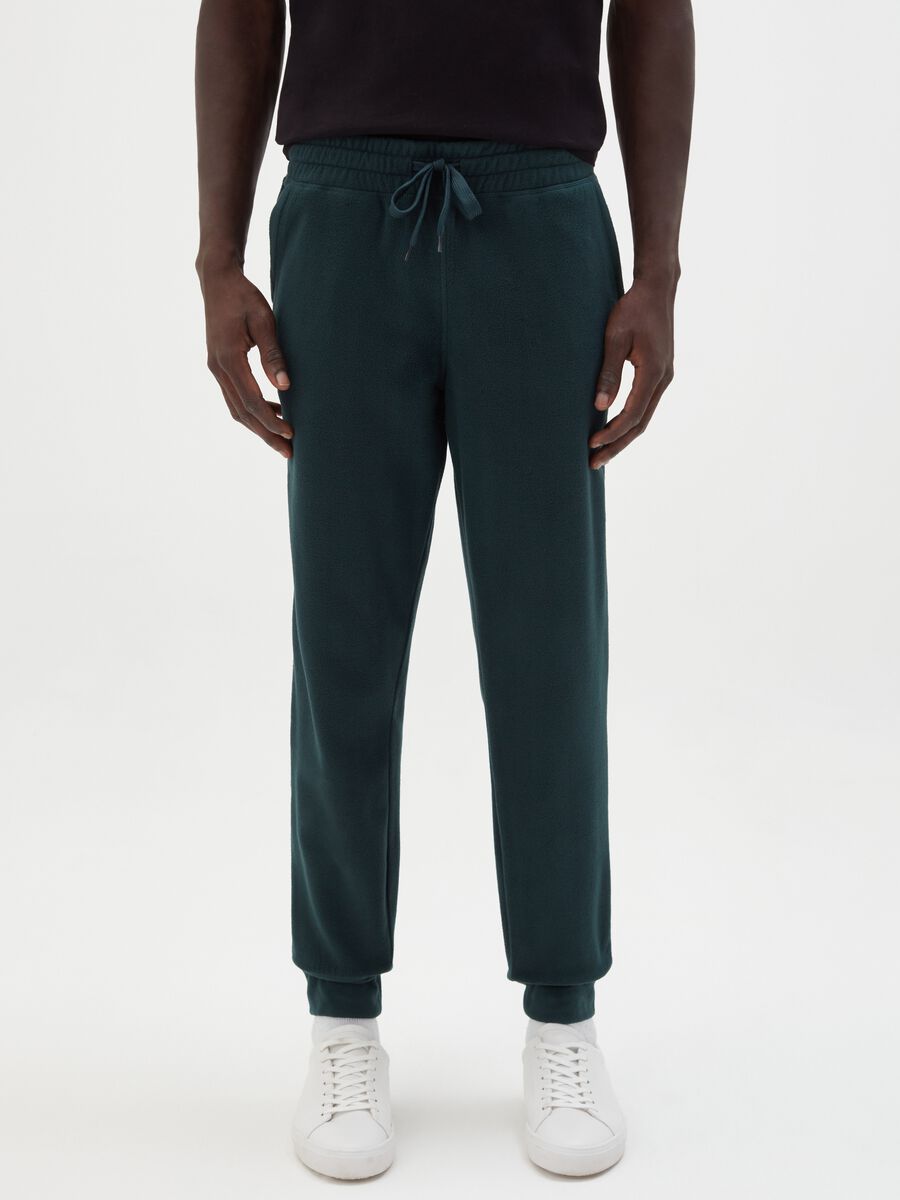 Joggers in pile con coulisse_1