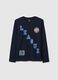 Blue regular fit boys' pure cotton jumper_3