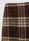 Brown multicolour check mini skirt regular fit_5