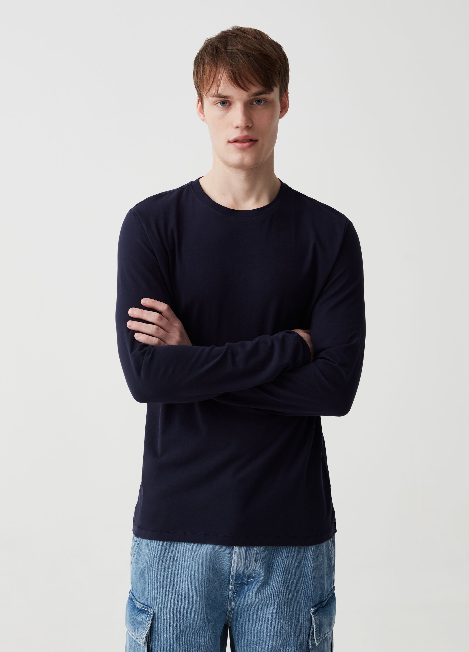 Long-sleeved T-shirt in jersey