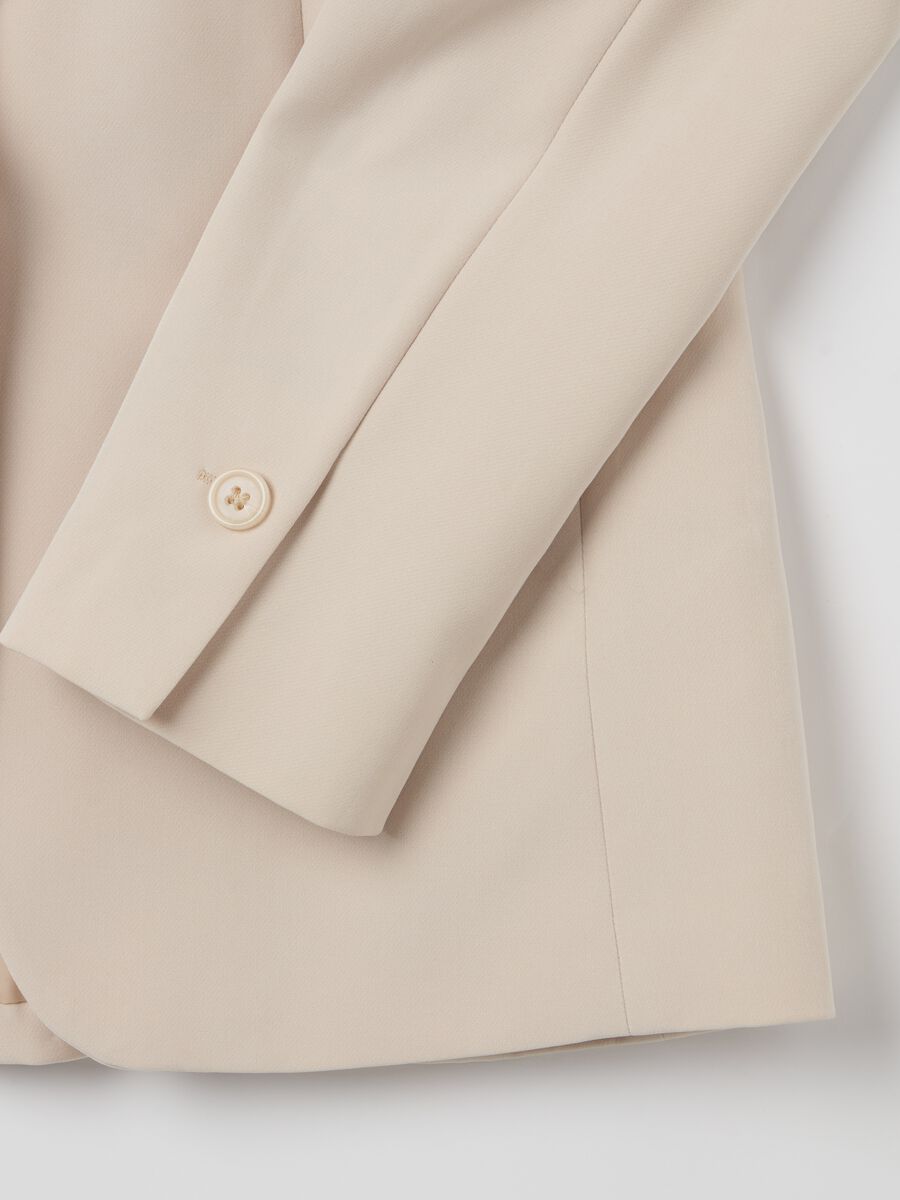 Curvy solid colour single-breasted blazer_5