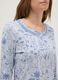 Blue pure cotton nightdress with serafino neckline_3