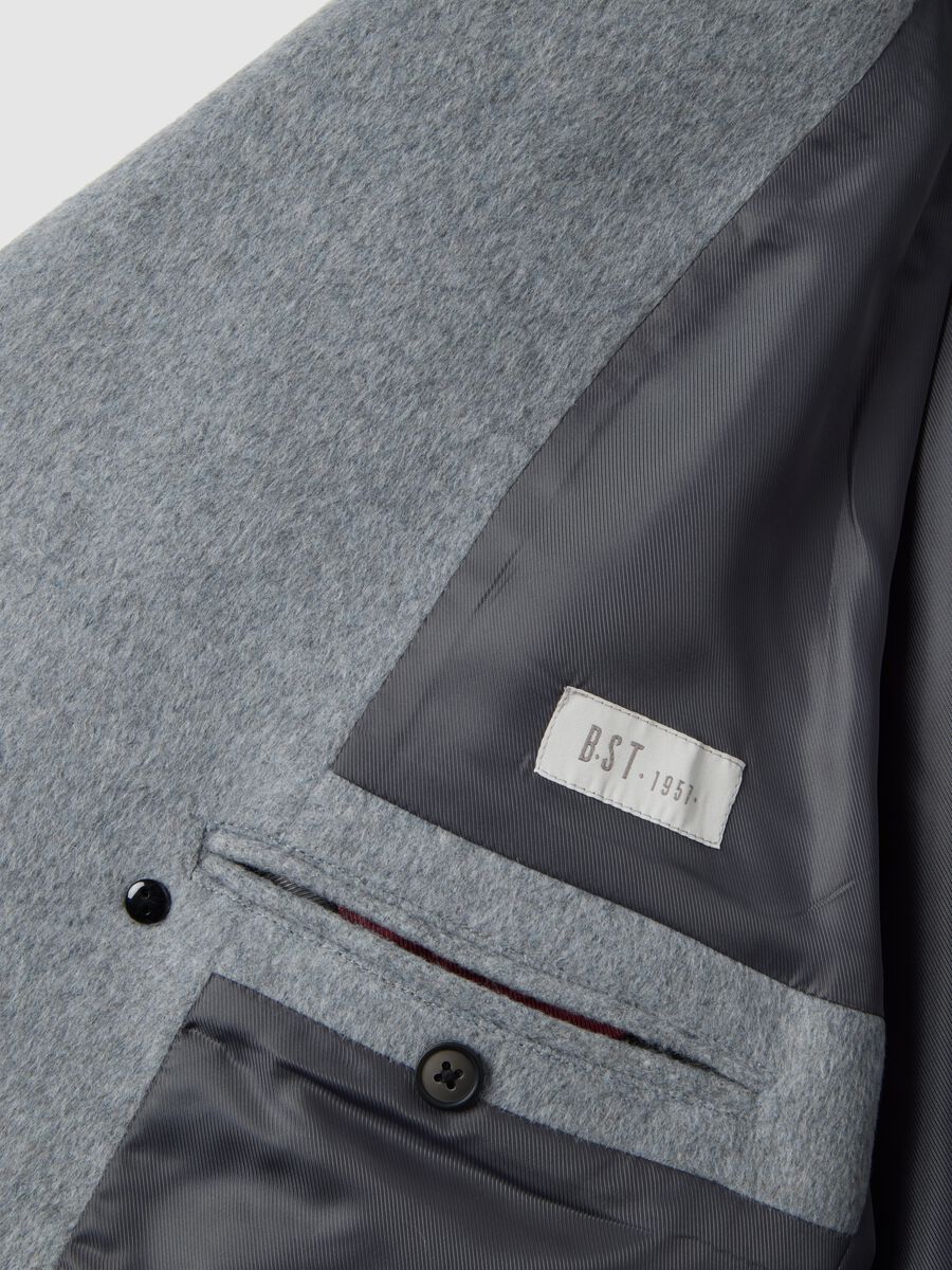 Grey double-breasted regular fit coat_2