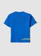 Children's oversized blue pure cotton t-shirt with Sonic print_1