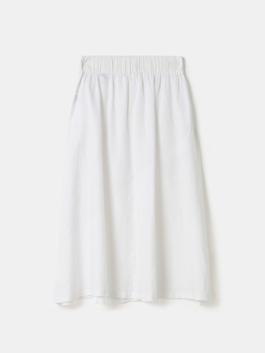Midi skirt in linen_4