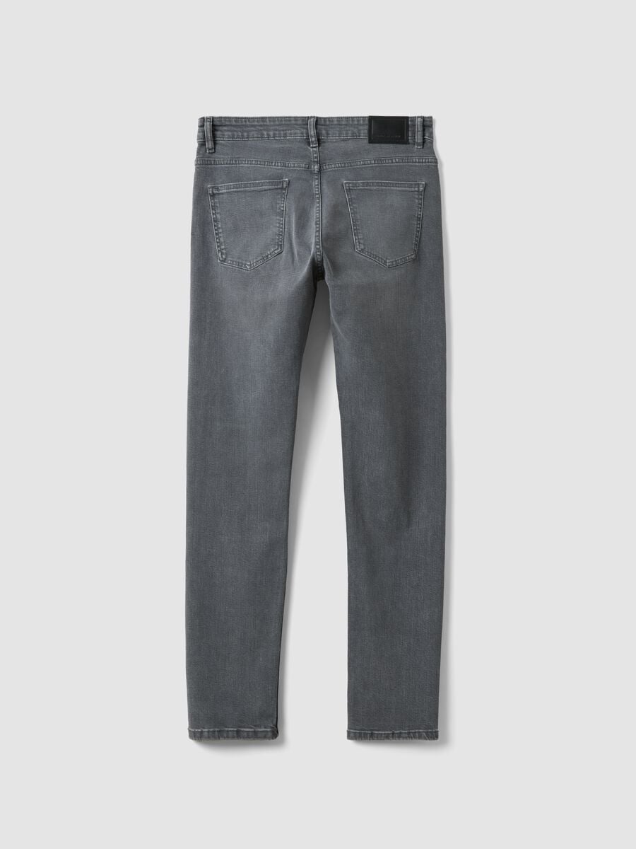 Jeans denim grigi in cotone elasticizzato slim fit_2