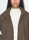 Giacca marrone regular con zip e fantasia spigata_2