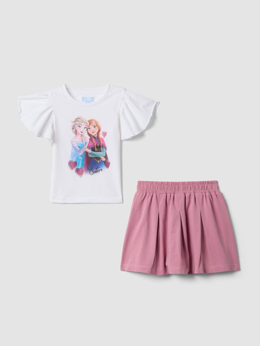 Multicolour stretch cotton girls&rsquo; set with Frozen print_0