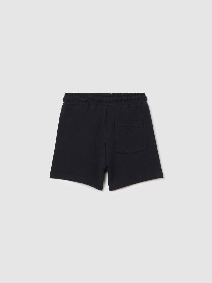 Bermuda shorts in French terry with drawstring_1
