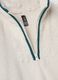 White long-sleeved half-zip pyjama top_1