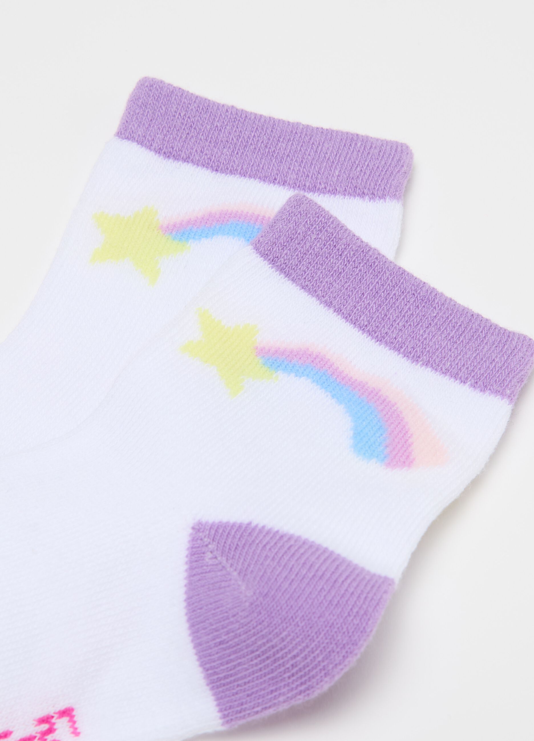 Set cinque calze stretch con disegno stelle 