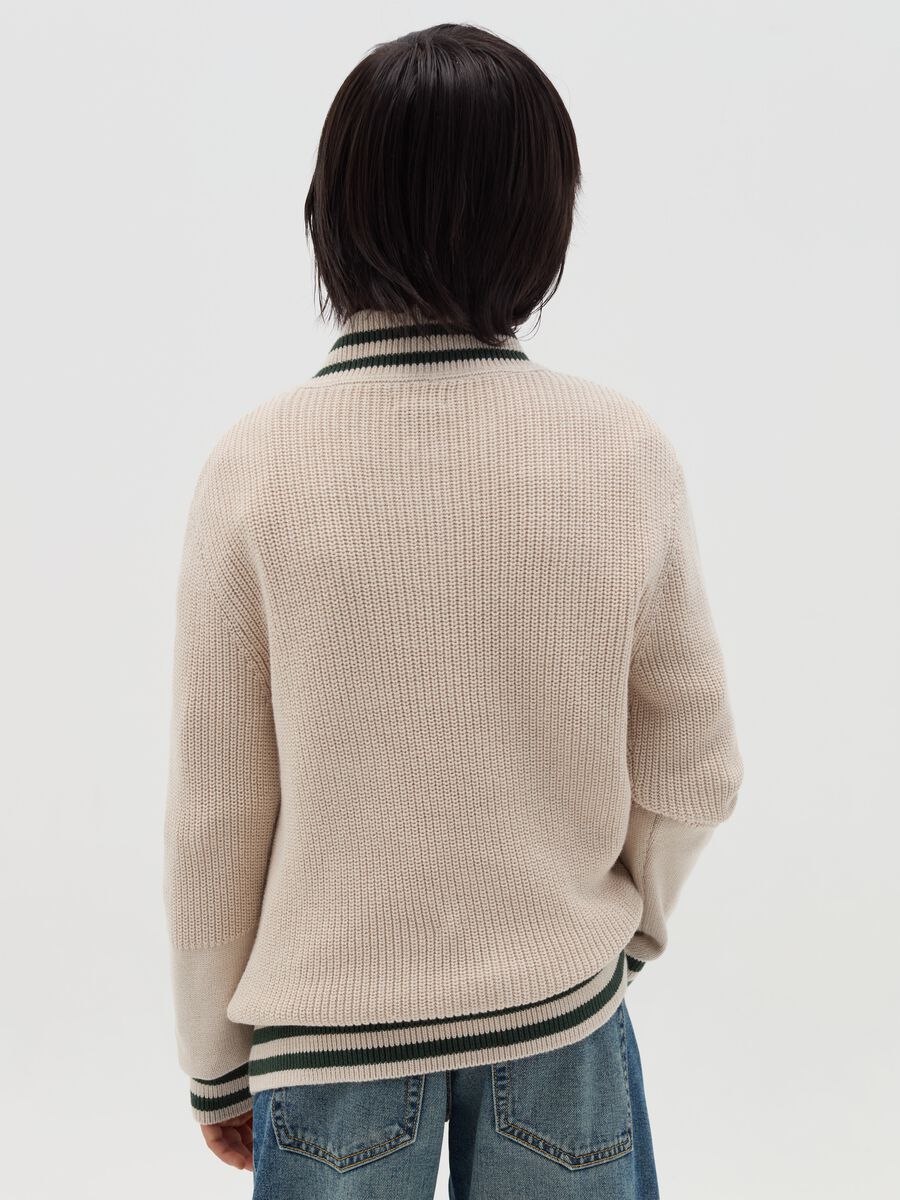 Half-zip, flat-ribbed pullover_1