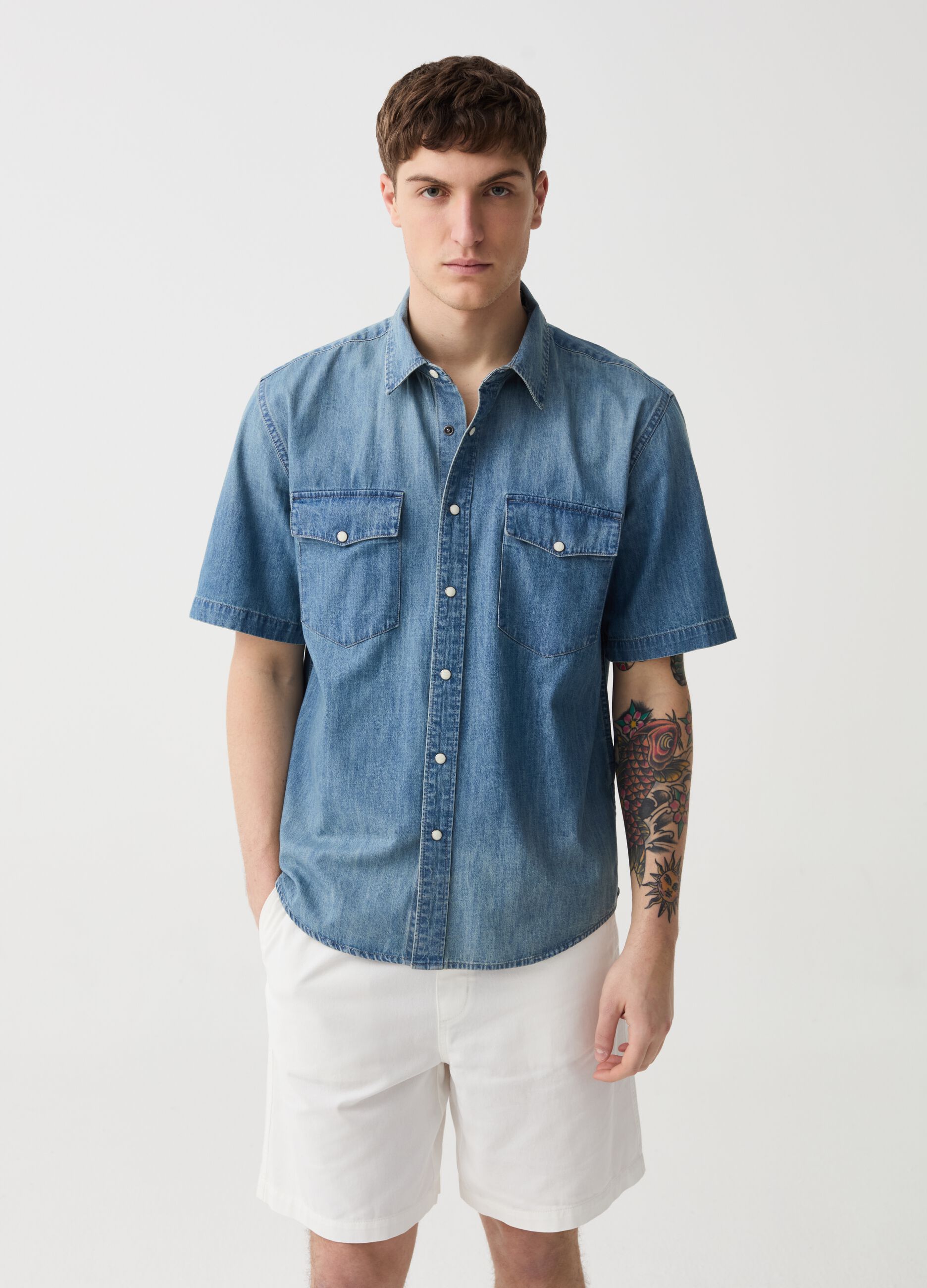 Ovs Bermuda jogger in cotone con coulisse