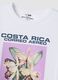 White pure cotton T-shirt with front print_5