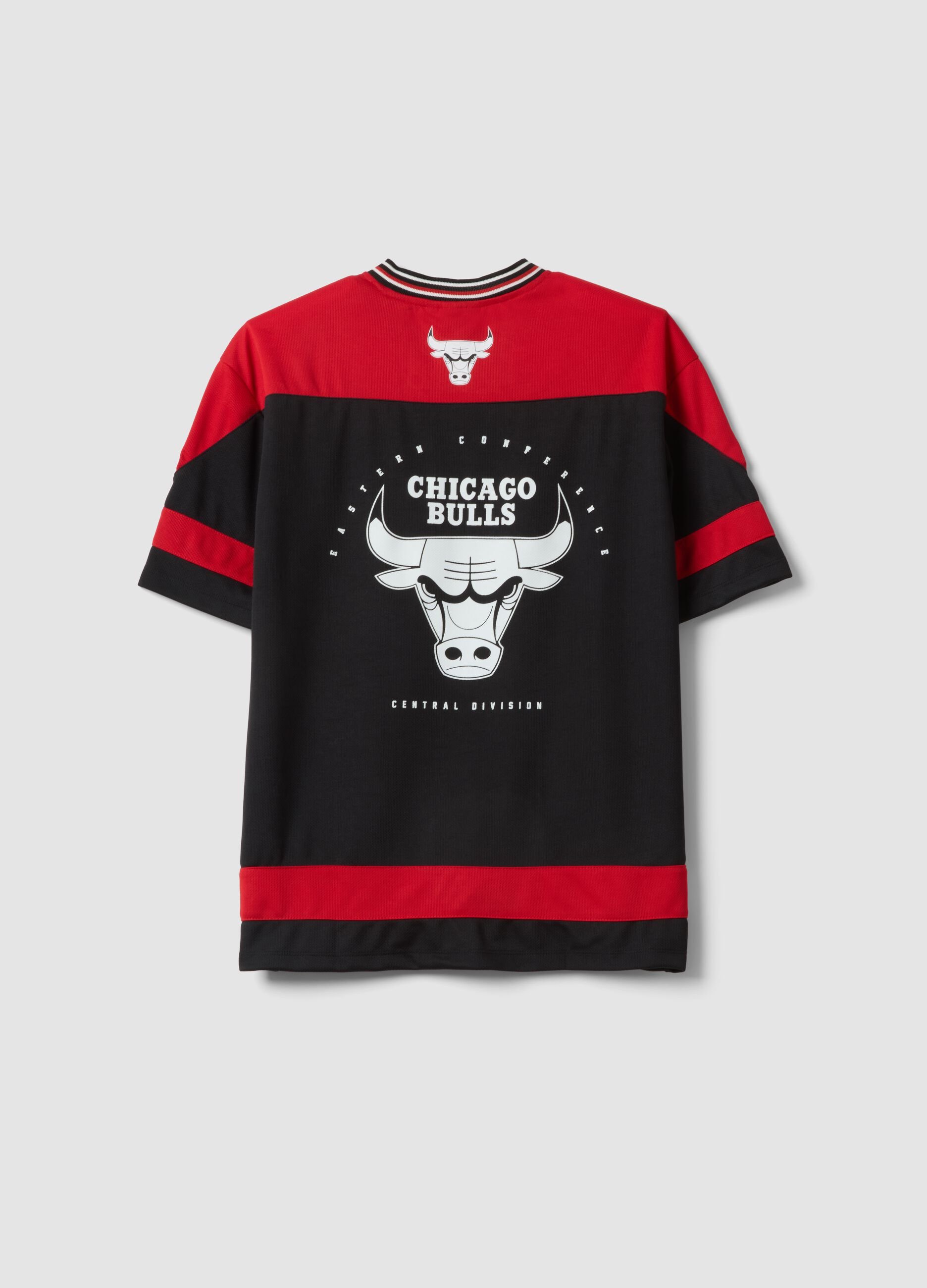 Multicolour pure cotton T-shirt with Chicago Bulls logo for kids