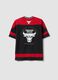 Multicolour pure cotton T-shirt with Chicago Bulls logo for kids_4