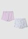 Twin pack of purple pure cotton shorts_1