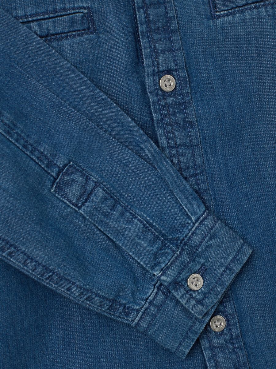 Children's denim shirt in pure cotton, regular fit_3