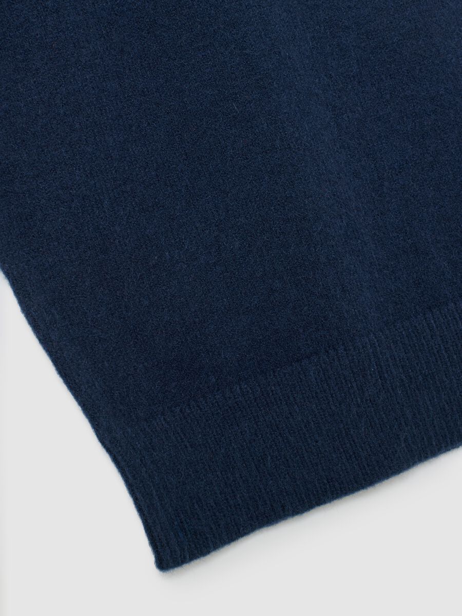 Gilet girocollo blu da bambino regular fit senza maniche_3