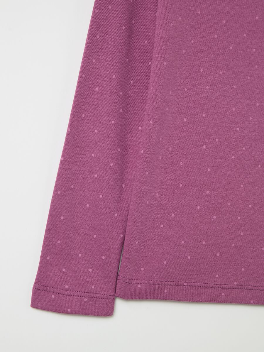 T-shirt with high neck and all-over print_3