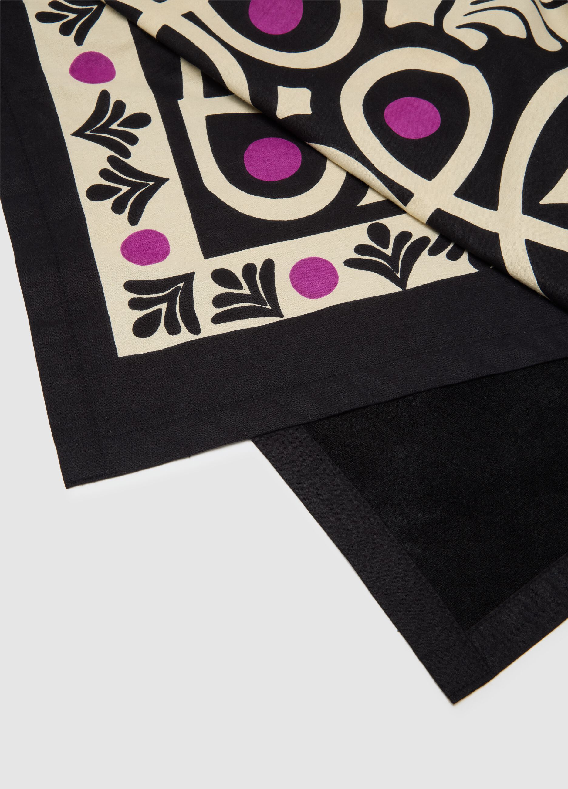 Women's beach towel in pure multicolour cotton