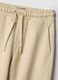 Children's beige jogger trousers in pure cotton regular fit_2