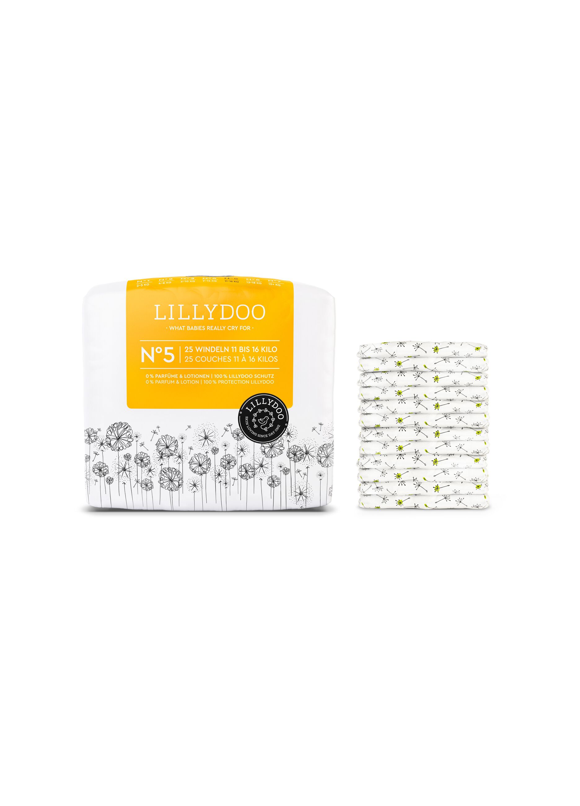 Lillydoo nappies for sensitive skin No. 5 (11-16 kg)
