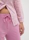 Pink pure cotton pyjamas with floral print_3