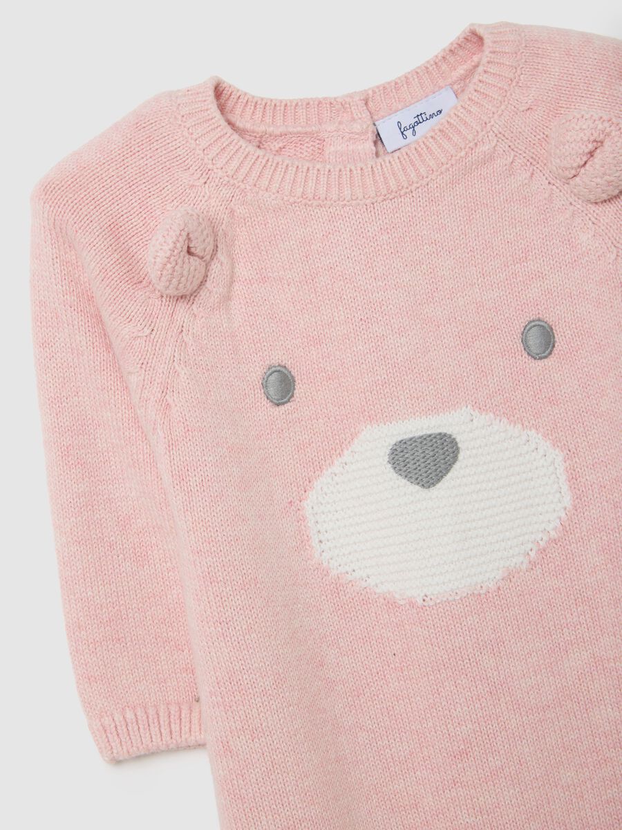 Baby Onesie in Pure Pink Cotton_2