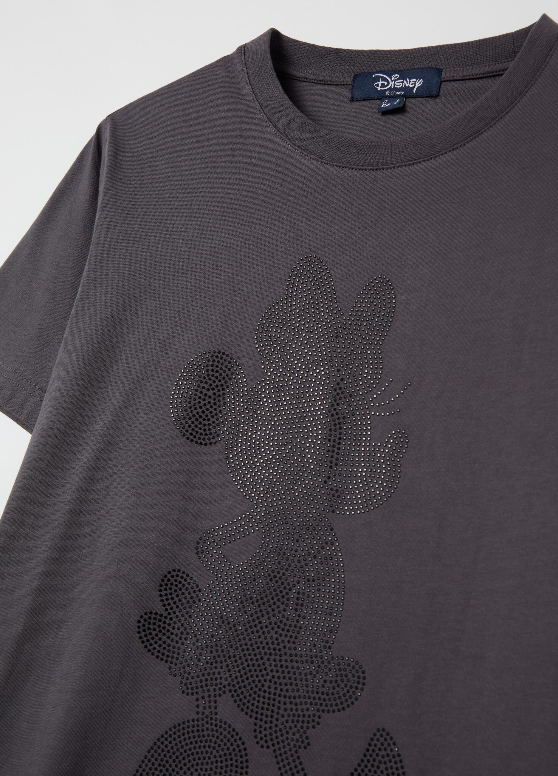 T-shirt with diamanté Minnie Mouse