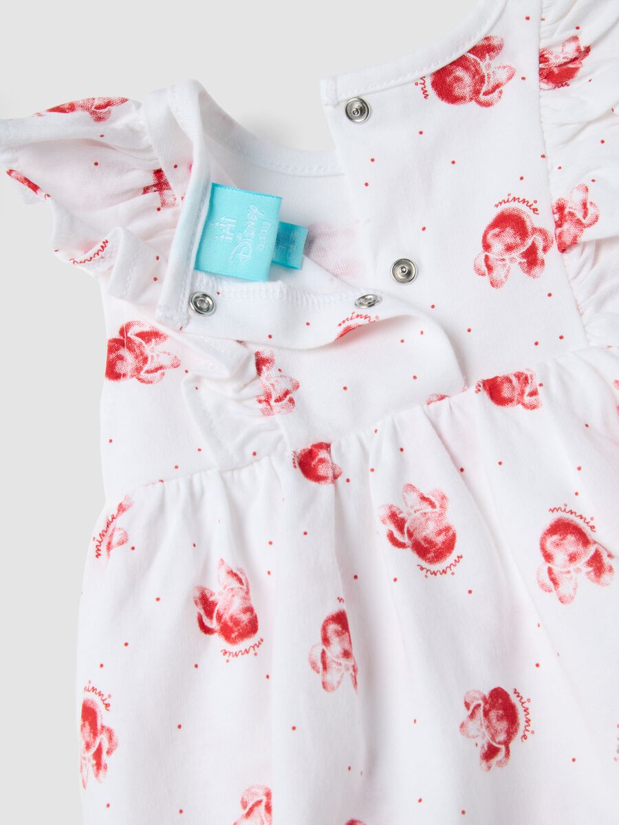 White pure cotton baby romper with Minnie_3