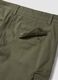 Green stretch cotton cargo Bermuda shorts_5