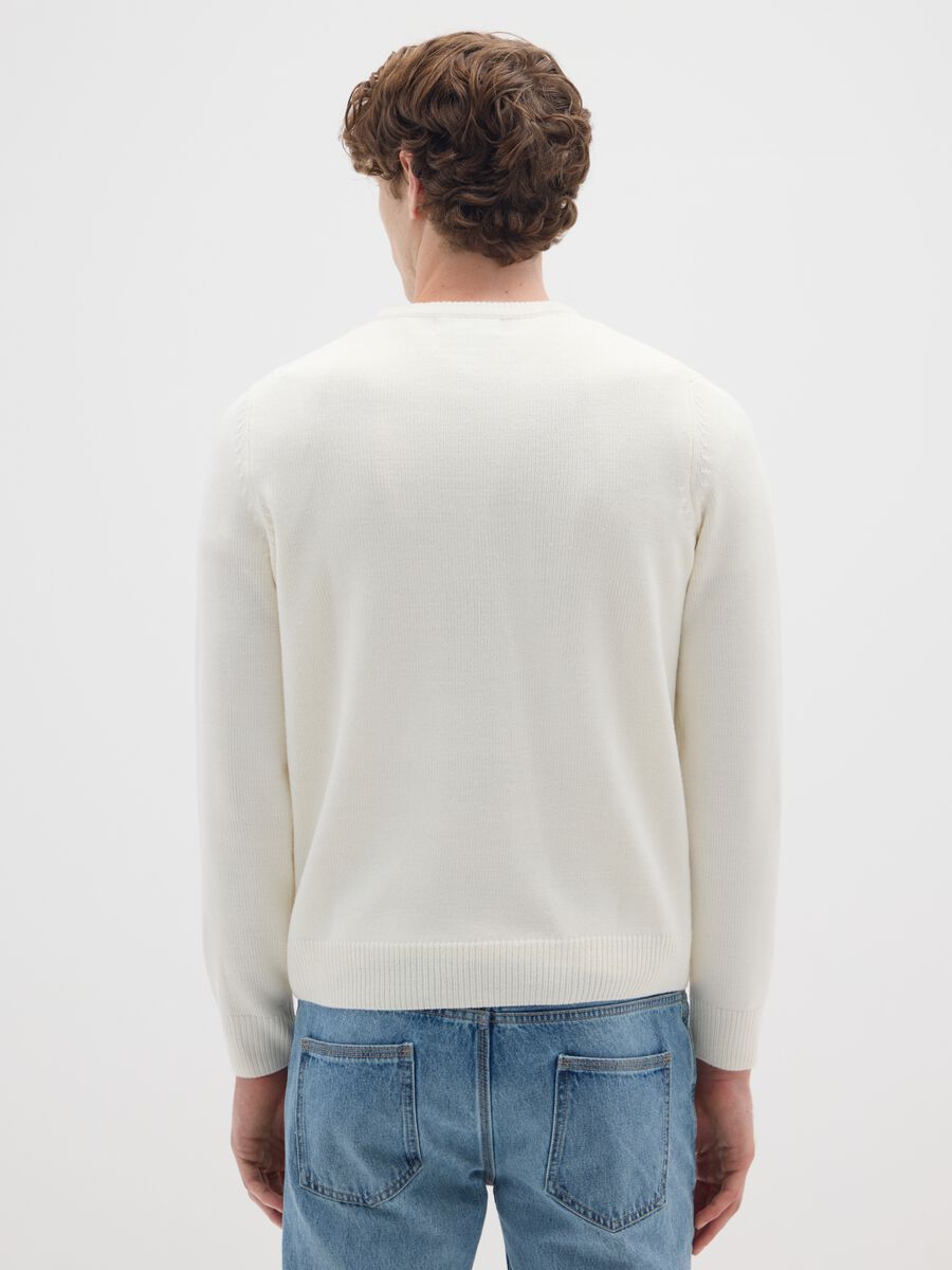 White Regular Fit Jumper_2