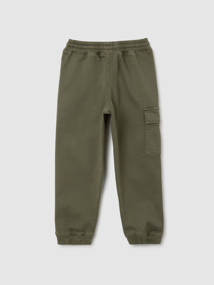 Pantaloni da bambino in cotone verde_1