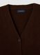 Brown oversized V-neck cardigan with buttons_1