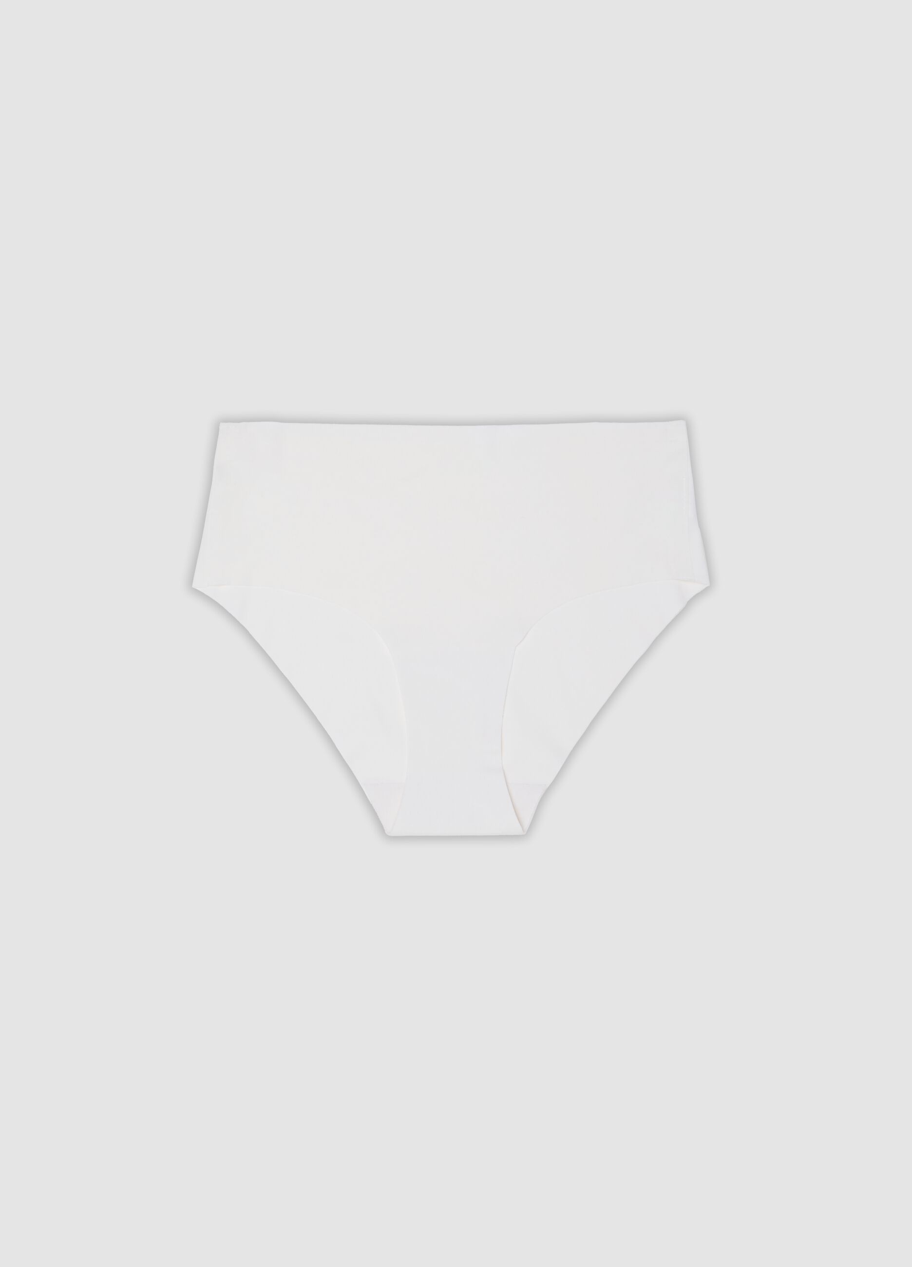 White stretch fabric briefs regular fit