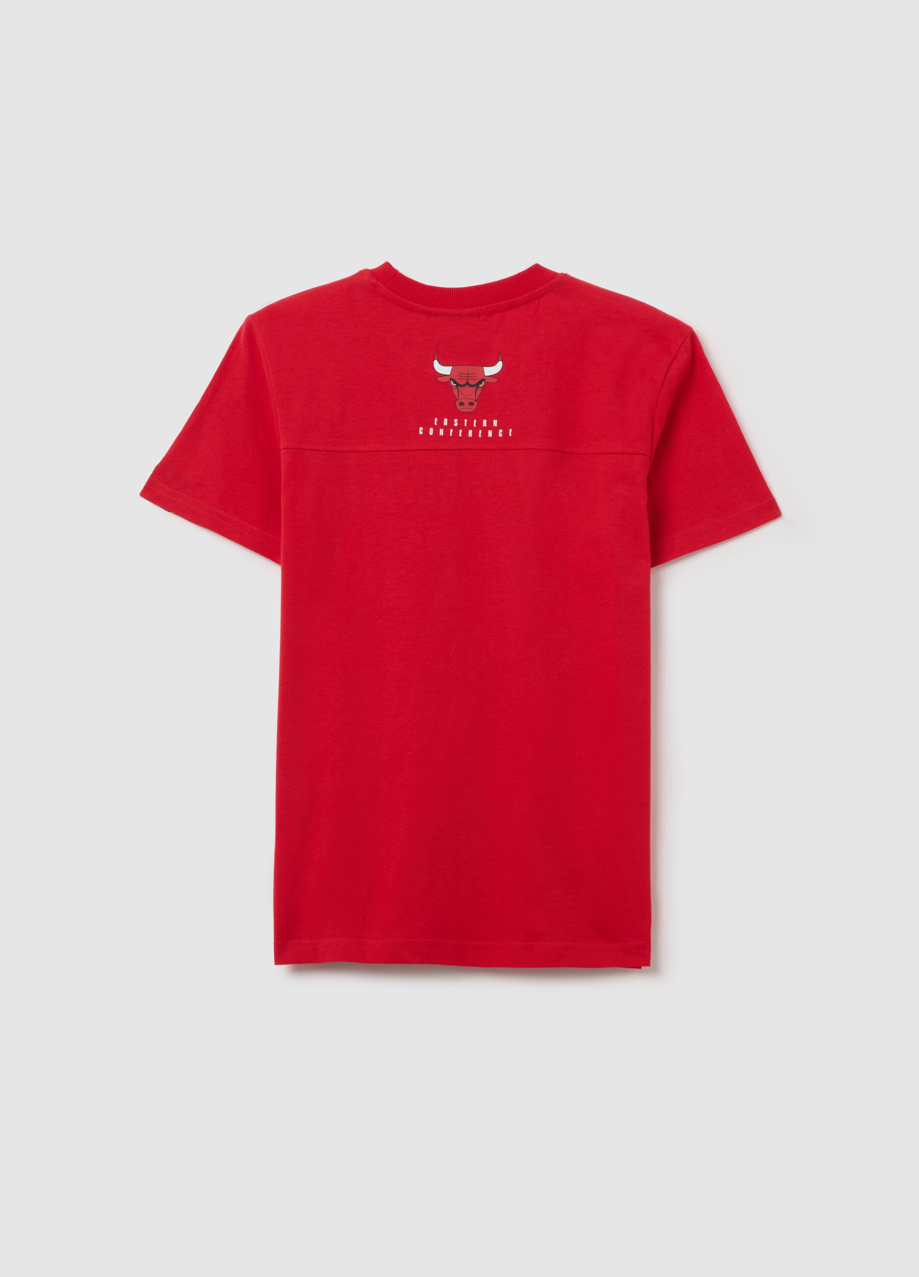 T-shirt da ragazzo in puro cotone rosso regular fit