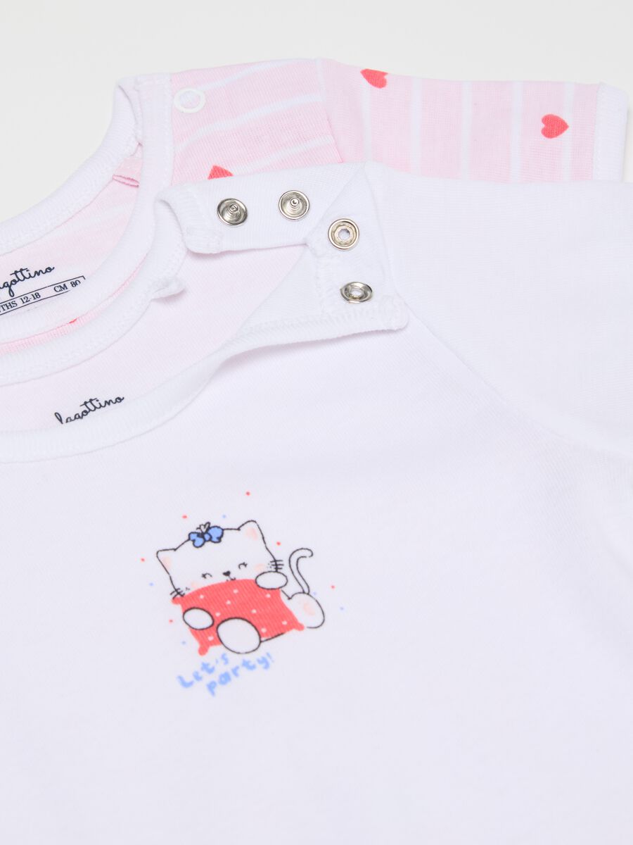 Two-pack bodysuits with short sleeves and print_2