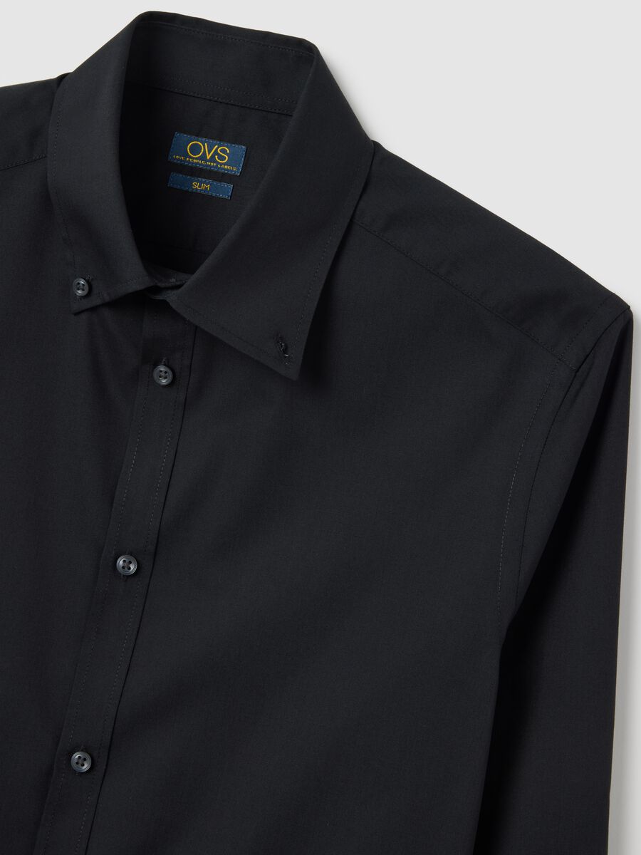 Black slim fit shirt_5