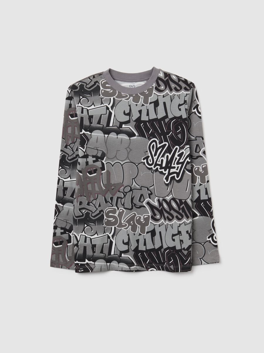 T-shirt da ragazzo in puro cotone multicolor regular fit_0