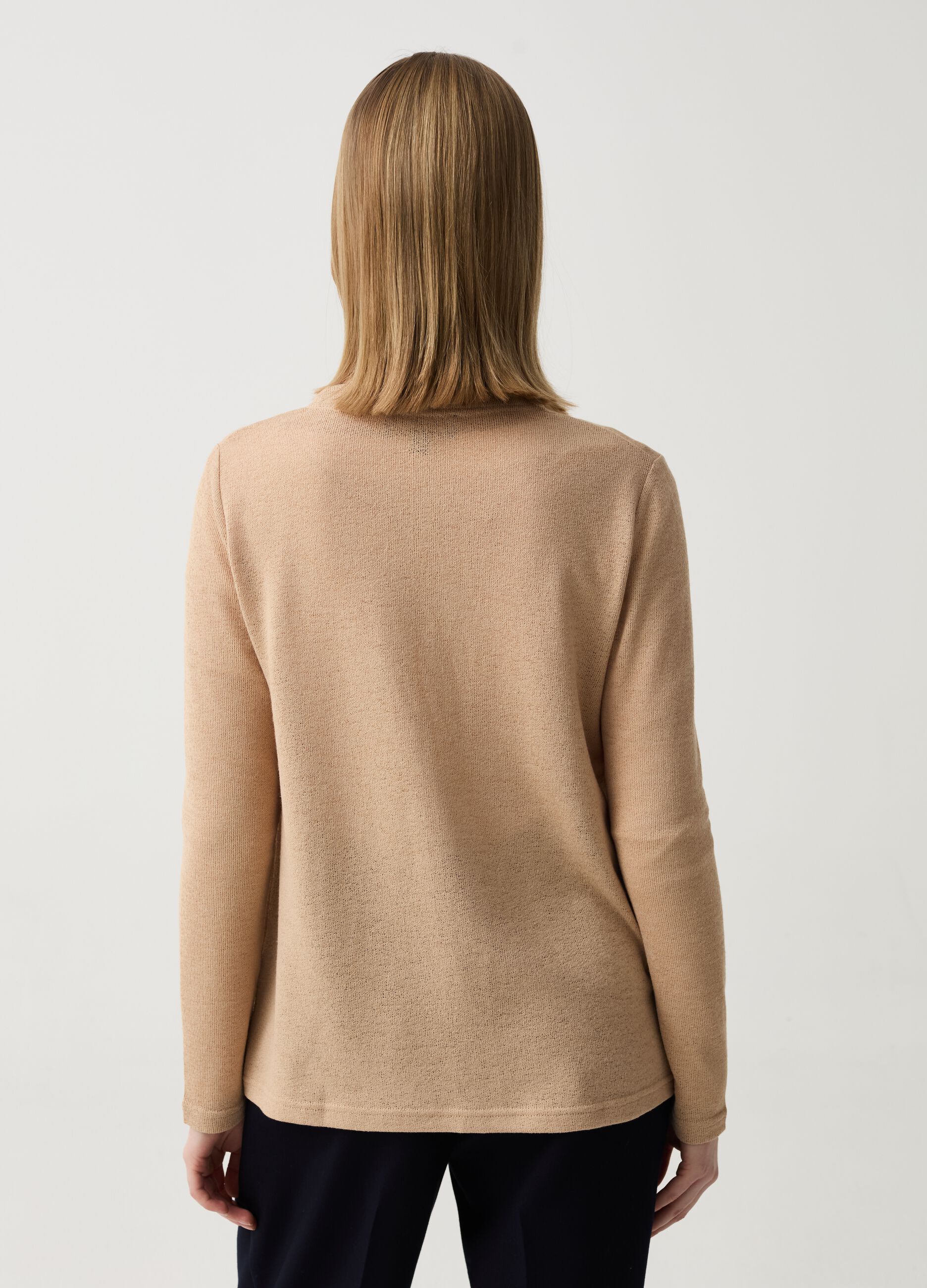 Open mélange cardigan
