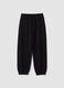 Pantaloni jogger neri in puro cotone organico_0