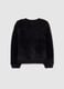 Girls' black regular fit cardigan with buttons_1