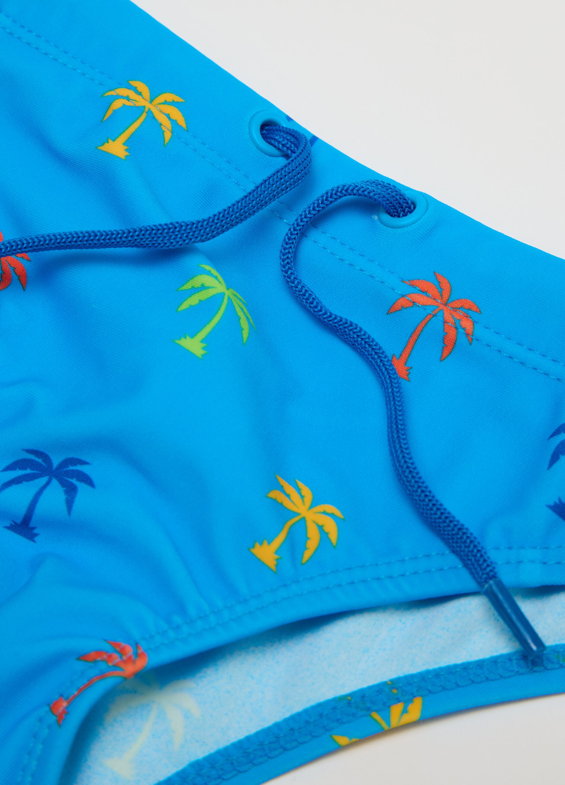 Blue beach briefs with colourful palms OVS Kids