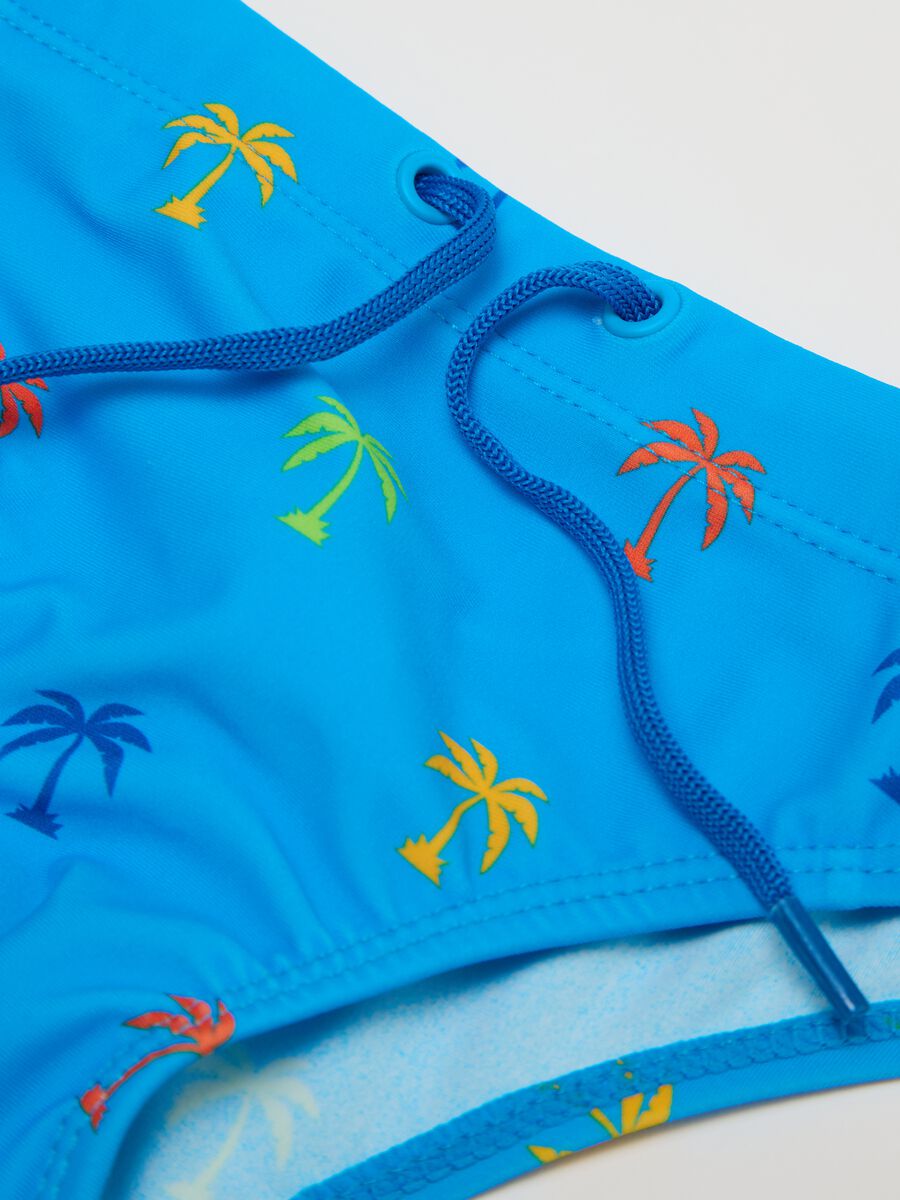 Blue beach briefs with colourful palms OVS Kids_2