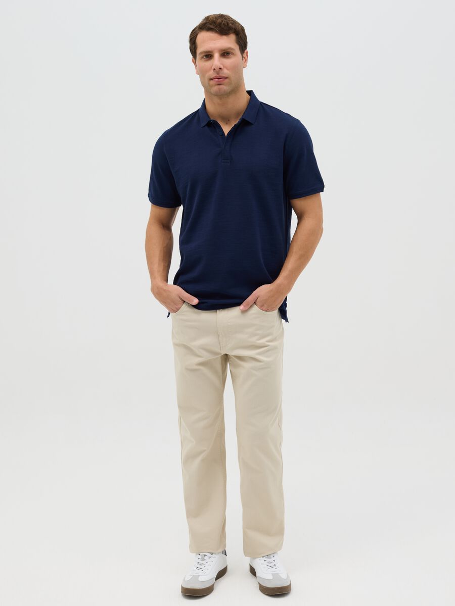 Regular-fit polo shirt in jersey slub_1
